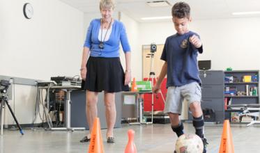 Boy with a soccer ball