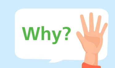 hand with why bubble