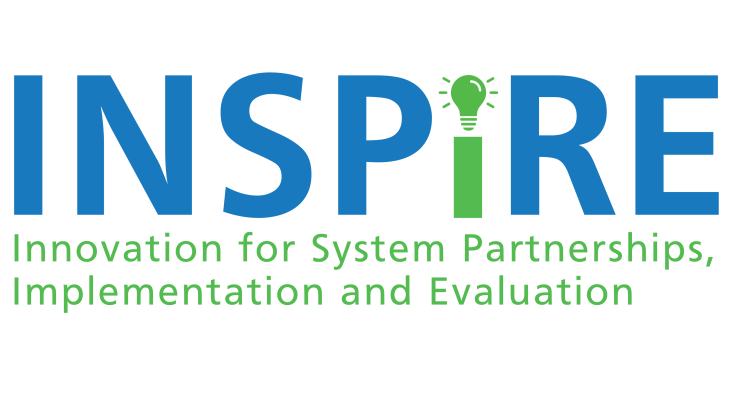 Text image that says: INSPIRE - Innovation for System Partnerships, Implementation, and Evaluation