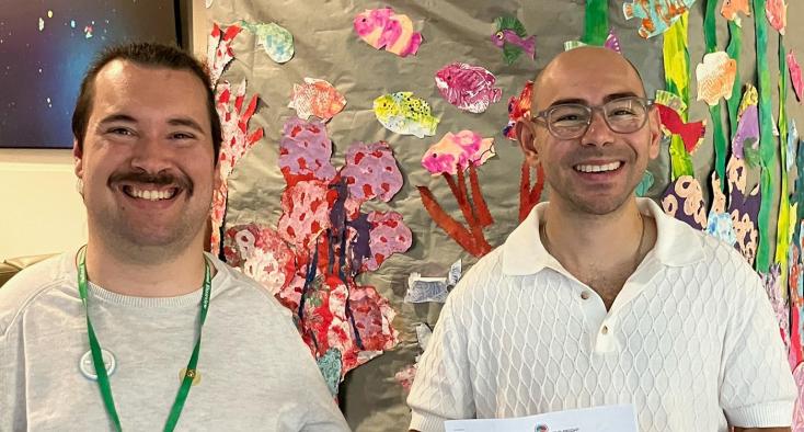 Two adults with their smile on the face