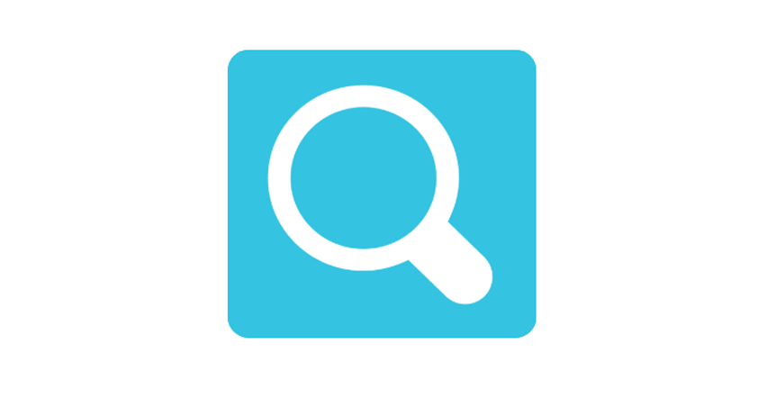 Icon with a magnifying glass