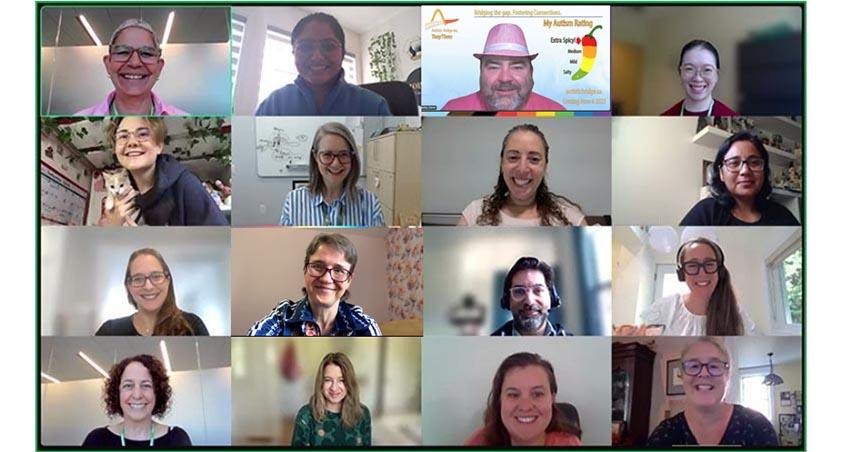 A group of people in a meeting