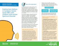 Putting Care Options in Caregiver Hands: Social ABCs with Children with Autism Spectrum Disorder