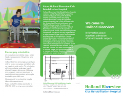 Information about inpatient admission after orthopedic surgery