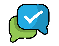 An icon of 2 dialogs