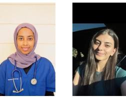 Images of two extern employees, Afnan on the left and Marya on the right