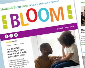 Collage of newsletter stories and images