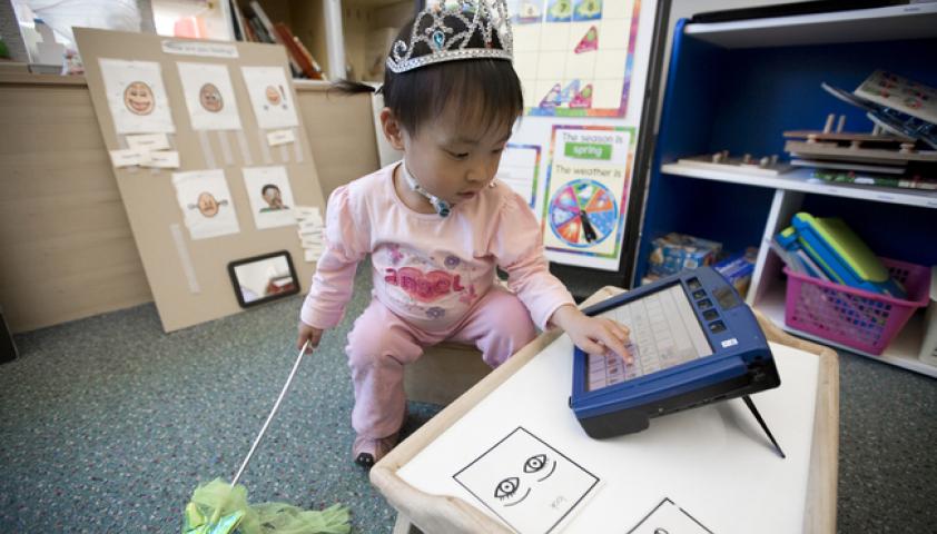 Alternative and augmentative communication tools are for children who have difficulty with speech