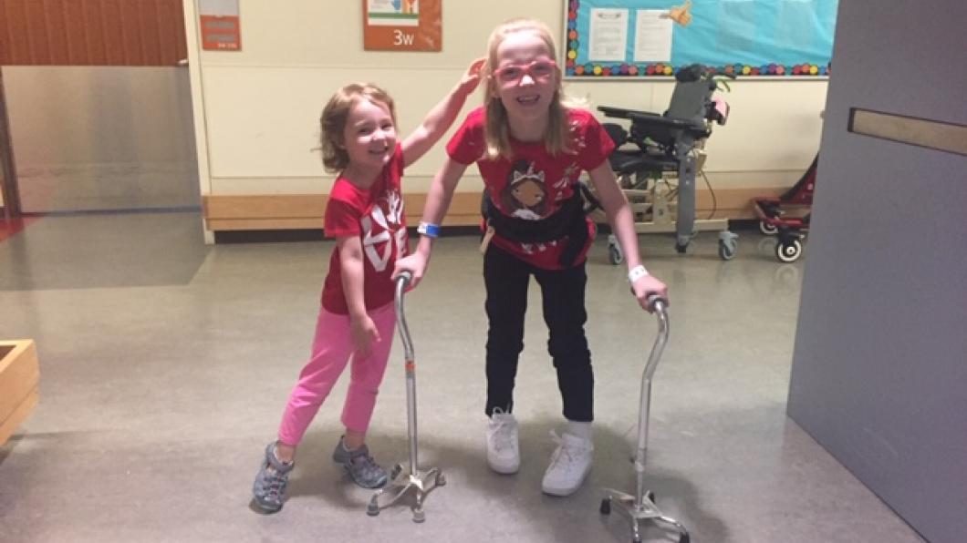 Olivia with her sister Audrina.