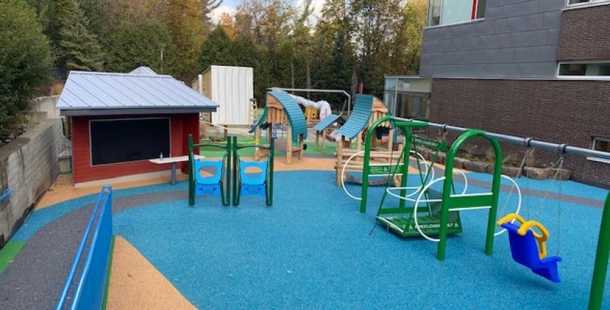 completed playground construction