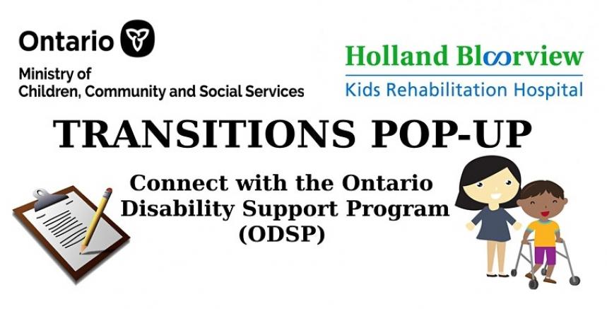 banner graphic for the transitions pop-up ODSP event
