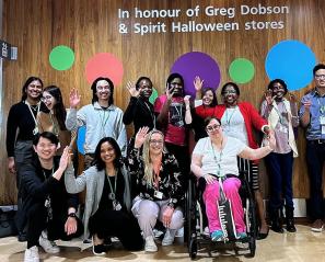 A group of people in an indoor setting