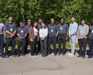 A group photo in an outdoor setting