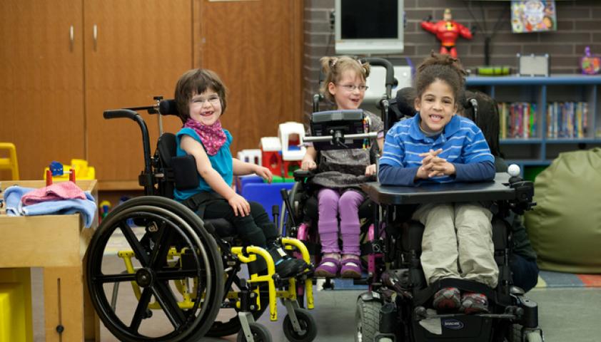 The playroom is a fun-filled, accessible space