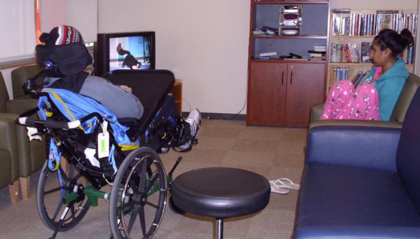 The family lounge is for family members to relax, watch TV or take a shower