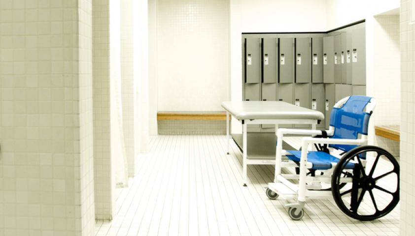 Fully accessible change rooms with lifts, raised change tables and chairs