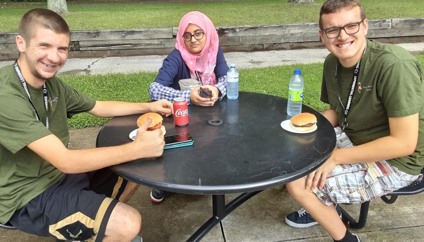 Project SEARCH students enjoying time outside.