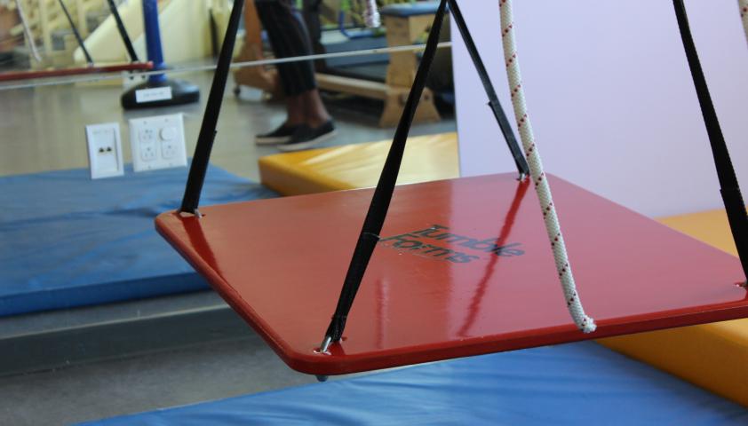 Stationary photo of the sensory swing. 