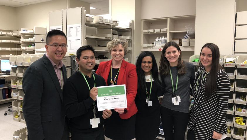 The team with Julia Hanigsberg and the Patient Safety Award.