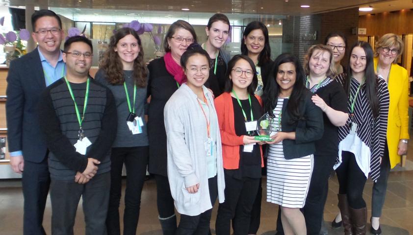 The team receiving the Teaching and Learning Award.
