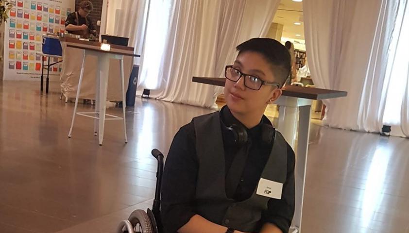 Jesse at Evening of Possibilities.