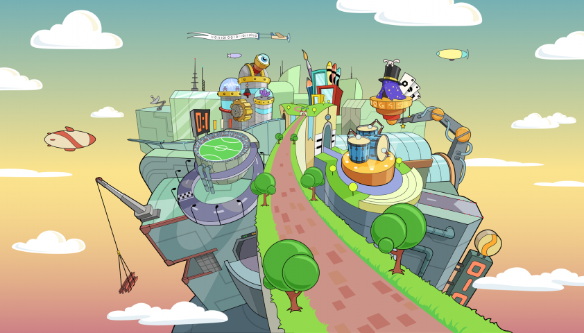 Botley's world map from the game.