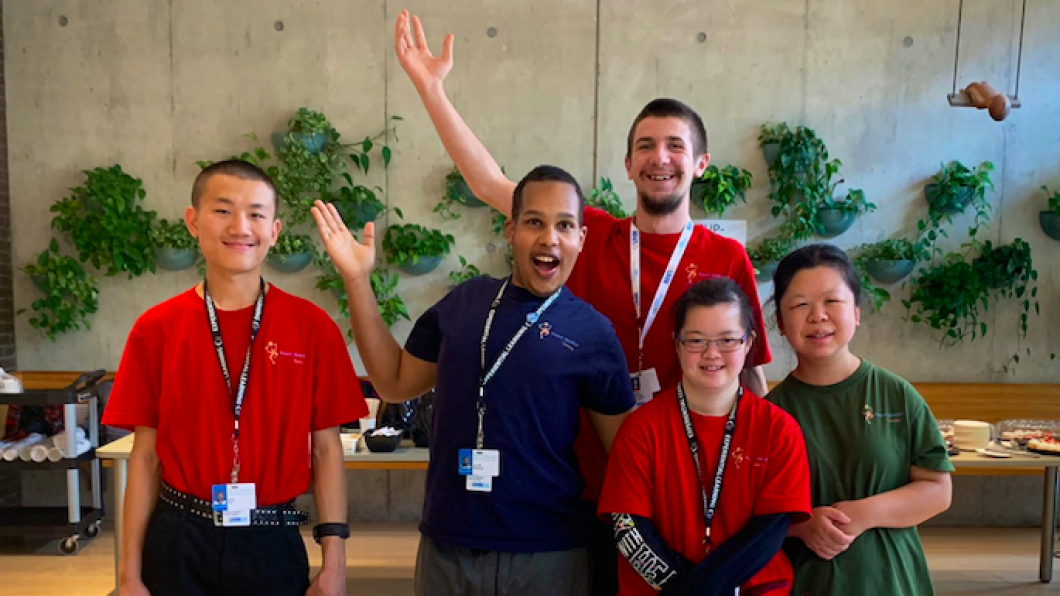 Some of the students of Project SEARCH posing for the camera.